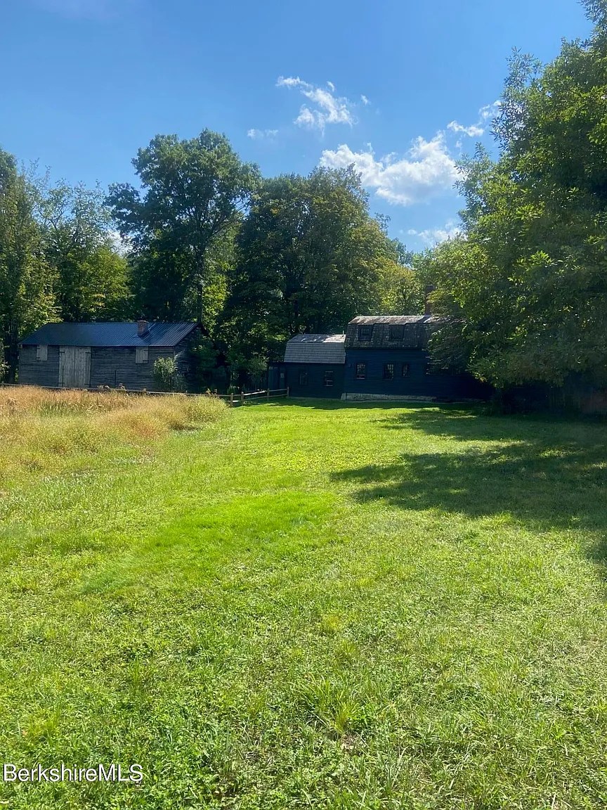 Yard of 18th-century Georgian home in Williamstown Massachusetts