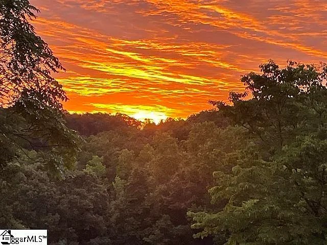 Sunset from charming house in travelers rest south carolina