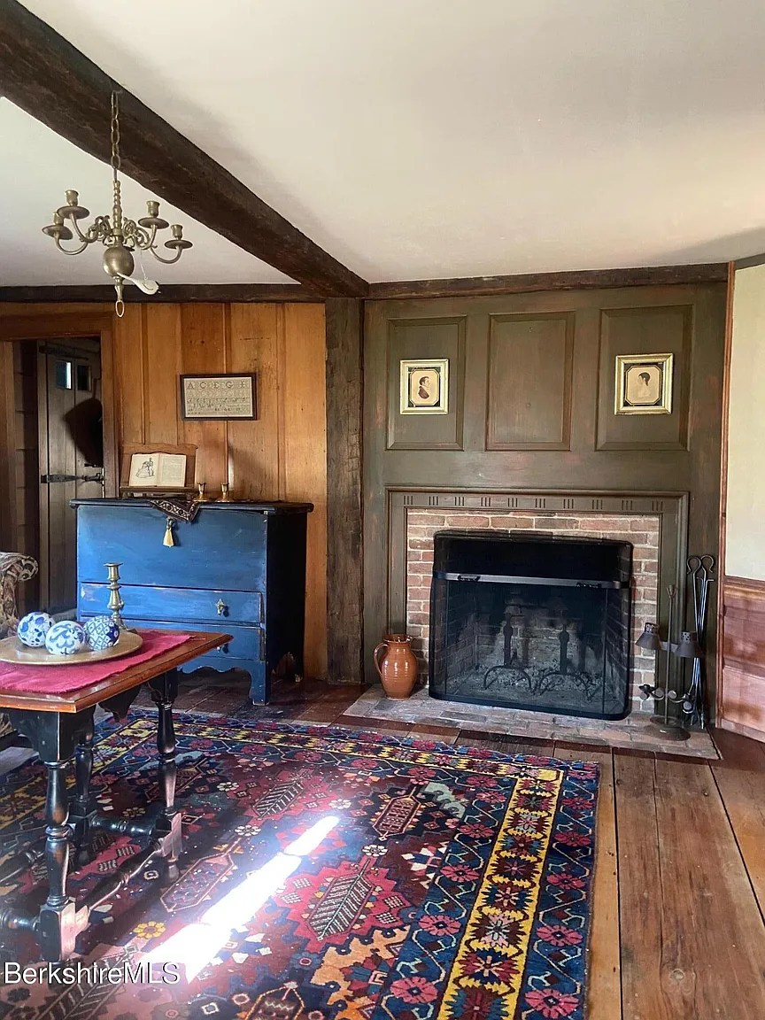 Kitchen in restored 18th-century Georgian home in Williamstown Massachusetts