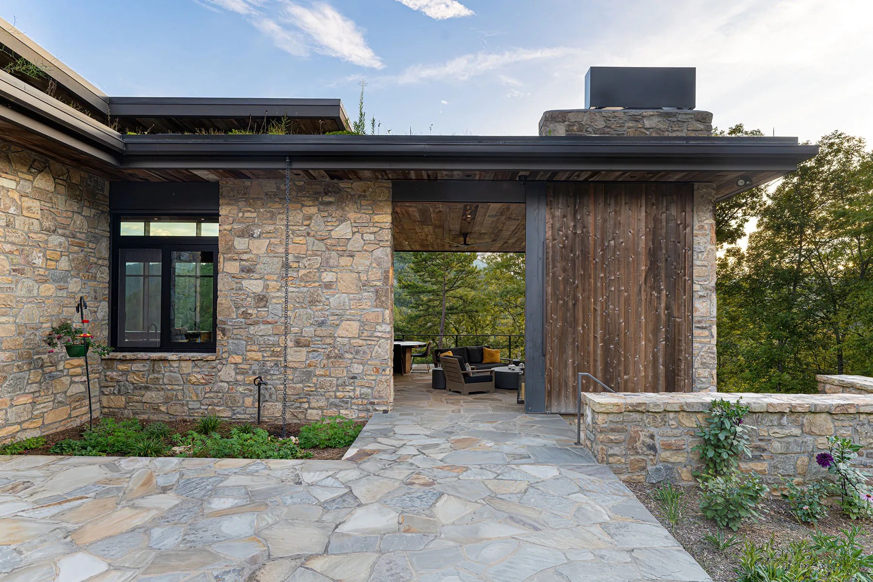 Locally sourced natural materials used in this sustainable home’s architecture

